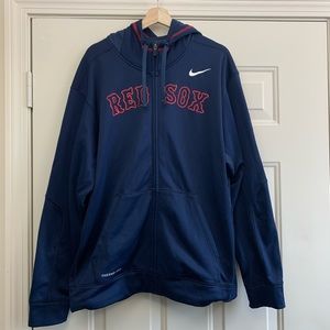 XL Mens Nike Red Sox Zip Up Hoodie Thermal Fit